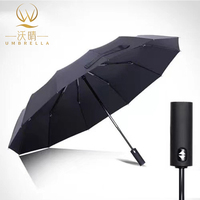 Parapluie Automatique Robuste 12K à Double Armature, Coupe-Vent et Anti-Tempête, Grande Taille, Cadre en Fibre de Verre, Pliant en 3, Logo Personnalisé