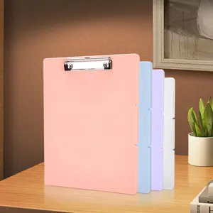 Carpeta de archivos de plástico multifunción A 4 de papel con ranura para bolígrafo, caja de almacenamiento de materiales de aprendizaje de oficina, carpeta de tablero de archivos A 4 férula