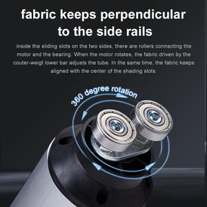 ZSHINE RV 베란다 발코니 용 ZSHINE 경질 전동 야외 비바람에 견디는 파티오 롤러 쉐이드 지퍼 스크린 원격 제어 블라인드 - Product Image 3
