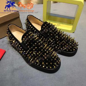 Chaussures décontractées pour hommes Christians avec clous : un choix polyvalent, tendance et confortable pour le quotidien (Louboutins) - Product Image 1