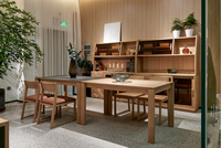 Ensemble de 2 chaises de salle à manger minimalistes en bois massif, dossier haut, confortables, sans accoudoirs, coussin en PU, rembourré en simili cuir, meubles de bureau à domicile