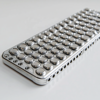 Clavier de jeu mécanique en acier inoxydable/aluminium usiné avec précision par CNC, rétroéclairage RVB, personnalisable, filaire/sans fil, ergonomique