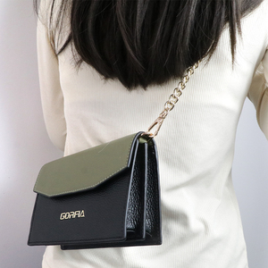 Custom Fashion Pebbled Texture Flap Crossbody Bag Metal Chain <b>Strap</b> Evening Clutch Purse - Product Image 2