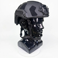 Casque tactique noir FAST SF réglable avec suspension BOA, équipement de protection pour l'entraînement de sécurité