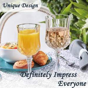 Verre à Vin en Cristal Calice à Bord Doré pour Mariage et Fête, Gobelet à Vin Rouge Vintage en Verre <span class=keywords><strong>Transparent</strong></span>, Vente en Gros - Product Image 4