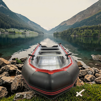 Promotion Solarmarine : Bateau pneumatique à rames de 2,7 m avec plancher gonflable en PVC de 0,9 mm, léger, stable et pliable
