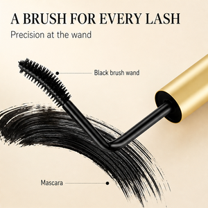 Tube de mascara en aluminium doré vide, contenant cosmétique avec applicateur, logo personnalisé pour l'emballage de maquillage des yeux - Product Image 5