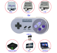 Control de Juego Inalámbrico 2.4G con Conexión USB, Batería Recargable Integrada de 250 mAh, para SNES Mini, Estilo Clásico