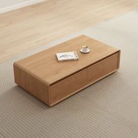 Blanc chaud et couleur bois de Burlywood Meuble TV moderne de luxe en bois dur et bois d'ingénierie avec table basse