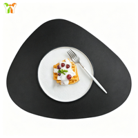 Tapis de table en cuir irrégulier de qualité supérieure, imperméable, résistant à la chaleur, antidérapant, pour la salle à manger, le restaurant, l'hôtel, la maison