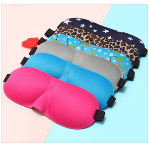 Geschäftliche Werbegeschenke Großhandel Verstellbare Lichtundurchlässige Nacht-Schlafmasken aus Memory-Schaum Polyester-Baumwolle 3D-Augenmasken mit Eigenem Logo - Product Image 6