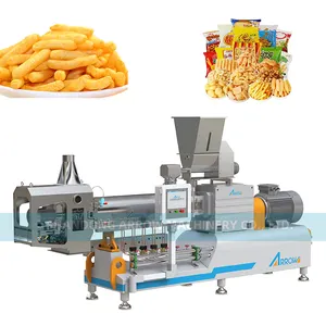 Machine Rijst Cracker En Roestvrij Food Grade Automatische Maïs Puffs Snack Voedsel Extruder