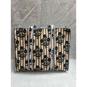 กระเป๋าผ้าควิลท์ผ้าฝ้ายอินเดียกระเป๋าชอปปิงผ้าฝ้ายสำหรับผู้หญิงกระเป๋าสะพายไหล่สินค้าจำนวนมาก - Product Image 2