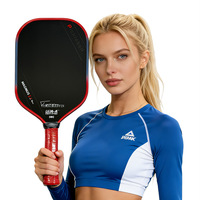 Raquette de pickleball en fibre de carbone T700, 325g, 2cm d'épaisseur, design monobloc pressé à chaud, finition mate texturée, directement de l'usine, pour le sport