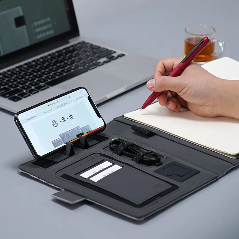 Портфель с блоком питания, органайзер для ноутбука с USB и держателем для телефона, вместительный блок питания, дневник