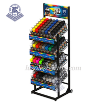 Présentoir autoportant en métal pour aérosols – Support de rangement pour flacons de peinture, laque pour cheveux et cosmétiques en aérosol