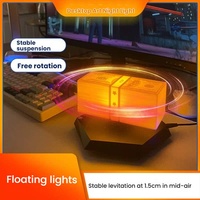 Lámpara Nocturna Creativa Moderna con Diseño de Dinero Flotante, Luz LED de 16 Colores, Control Táctil, Material ABS, Producto de Moda para Sala de Estar