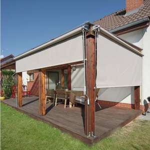 Persianas Verticales Motorizadas Eléctricas al por Mayor, Marco de Aluminio, Poliéster Liso, para Ventanas/Pérgolas/Jardín - Instalación Exterior - Product Image 6