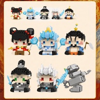 Figurines de dessins animés, mini briques en plastique, blocs de construction DIY, ensemble de jouets à assembler, 50-100 pièces, emballé dans une boîte de couleur, cadeau en gros, style W2415