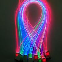 Lampu gantung warna-warni untuk lampu kilat led menyala tali lanyard leher untuk pesta klub konser vokal rapat