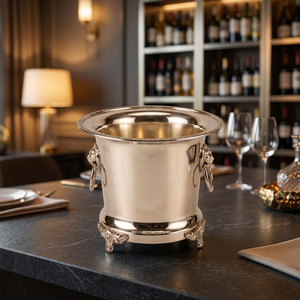 <b>Silver</b> Plated Brass Classic Durable <b>Ice</b> <b>Bucket</b> for Party - Product Image 3