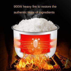 Cuiseur Vapeur à Riz <span class=keywords><strong>Crest</strong></span> en Forme de Tambour en Plastique Noir Argent Smart 5L, 2024, 220, Facile à Utiliser, Soupape de Sécurité - Product Image 5