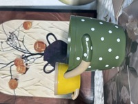 Pot de fleurs en résine motif dessin animé parent-enfant (design familial) avec trou de drainage, robuste et résistant à la corrosion, pour plantes d'intérieur