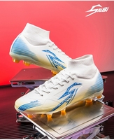 Chaussures de football à crampons longs en TPU, fabrication directe d'usine Zhen an, tige en PVC, unisexe, pour le printemps, l'été et toutes les saisons, personnalisables