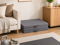 Tapis de protection pliable en mousse haute résilience premium avec revêtement en vinyle, diamètre 150 cm, pour la pole dance et le yoga aérien
