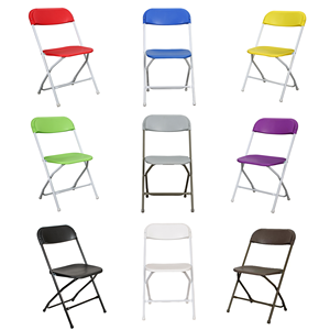 Sillas plegables de plástico resina blancas portátiles al por mayor sillas apilables para interior actividades al aire libre sillas de salón para bodas - Product Image 6