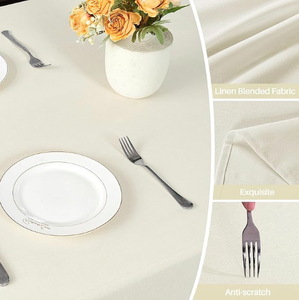 Mantel de Lujo <span class=keywords><strong>para</strong></span> Mesa de Boda, Resistente a las Arrugas, Redondo y Rectangular, <span class=keywords><strong>para</strong></span> Decoración de Ceremonias - Product Image 3