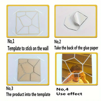 Autocollants muraux en miroir acrylique DIY pour la décoration de la maison, autocollants décoratifs pour murs de fond, autocollants miroir DIY pour fonds