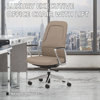 Chaise de bureau de direction moderne et luxueuse avec revêtement en cuir PU durable, réglable en hauteur avec fonction de verrouillage et d'inclinaison