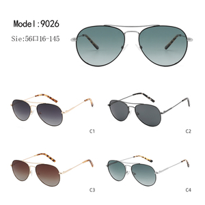 Gafas de Sol de Piloto con Marco Metálico Ovalado, Lentes Degradadas de Aro Completo, 100% Protección UV, Unisex para Actividades al Aire Libre - Product Image 3