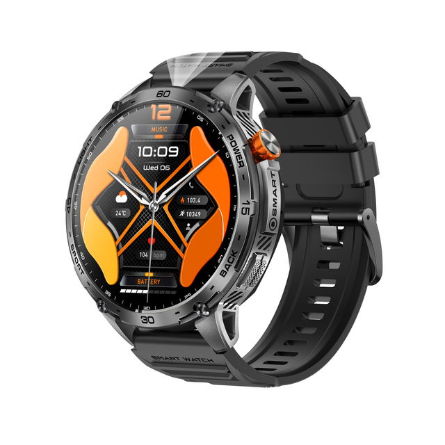 Smart Watch 1.75 Inch Screen BT Call Health Monitoring 3ATM Waterproof Men Outdoor Sports Smartwatch With Flashlight K69