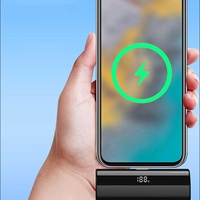 Mini Llavero Personalizado con Batería Portátil de Li-Polímero de 5000mAh, Carga Rápida de 10W, Diseño Ultra Delgado, Cable Tipo-C, Pantalla LED