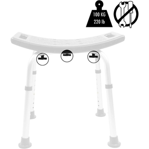 Tabouret de douche, tabouret de bain pour personnes âgées rectangulaire PEPE P30002 - Product Image 4