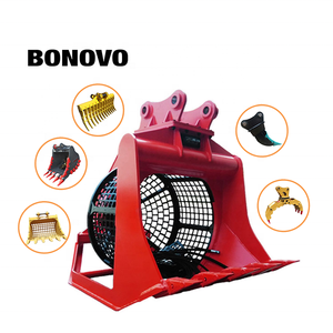 Cubo de Cribado Rotatorio de Alta Calidad <span class=keywords><strong>Bonovo</strong></span> NM400 para Excavadora de 2t con 1 Año de Garantía, Tamaño y Color Personalizables - Product Image 1