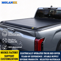 Couverture de benne de camionnette manuelle, rigide, rétractable, étanche et verrouillable, avec volet roulant en aluminium