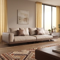 Canapé de rangement en cuir véritable minimaliste italien : Salon de luxe, design moderne et minimaliste, grand format, design en ligne