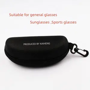 Anufturers-funda grande negra para gafas, accesorio negro