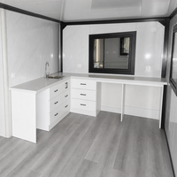Maison conteneur extensible de 40 pieds, villa modulaire préfabriquée de luxe, structure en acier, mini-maison pliable pour les centres de villégiature et l'habitation résidentielle