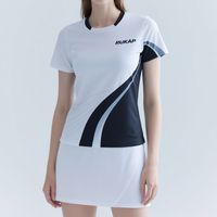 Singlet Bulu Tangkis Pria Bermotif Tanpa Lengan, Kaos Atletik Bahan Spandex/Polyester Cepat Kering dan Bernapas untuk Latihan Musim Panas