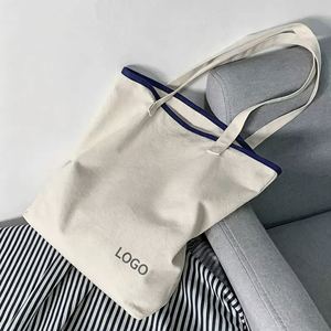 Sacs en toile personnalisés écologiques en gros, sacs fourre-tout en coton imprimés sur mesure, sacs promotionnels réutilisables pour les courses - Product Image 4