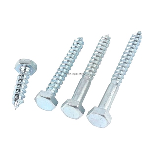 Tornillos Autorroscantes para Madera M8 DIN571, Acero al Carbono Galvanizado, Cabeza Hexagonal, Medidas en Sistema Métrico - Product Image 1
