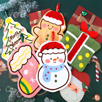 Serviette de cuisine suspendue en polaire corail épaisse, absorbante et à séchage rapide, motif dessin animé de Noël, pour la cuisine et la salle de bain