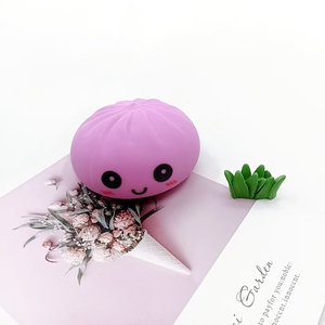 Nouvel Arrivage : Jouet Promotionnel Coloré Anti-stress Squishy en forme de Bao (Boulette Vapeur) avec Visage Souriant et Cuiseur Vapeur - Product Image 5