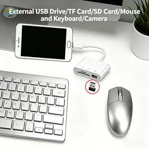 Lecteur de cartes OTG 3-en-1 en gros USB Type-C TF/<span class=keywords><strong>SD</strong></span> pour ordinateur portable, téléphone externe, tablette, connecteur de carte mémoire - Product Image 4