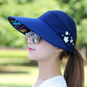 Chapeaux de soleil pliables respirants pour femmes avec visière et ouverture pour queue de cheval – Vente en gros pour l'été - Product Image 2
