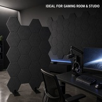 Panneau diffuseur acoustique hexagonal CHIHENG en feutre PET, matériau insonorisant pour la décoration de salles de cinéma maison haut de gamme et d'écoute Hi-Fi